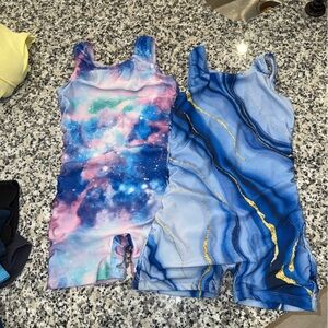 Galaxy and Marble Print leotard